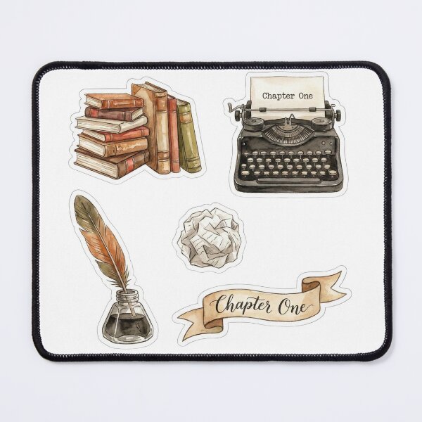 Item preview, The Writer's Desk Sticker Pack - Author & Bookworm Aesthetic designed and sold by BKPrintDesing.