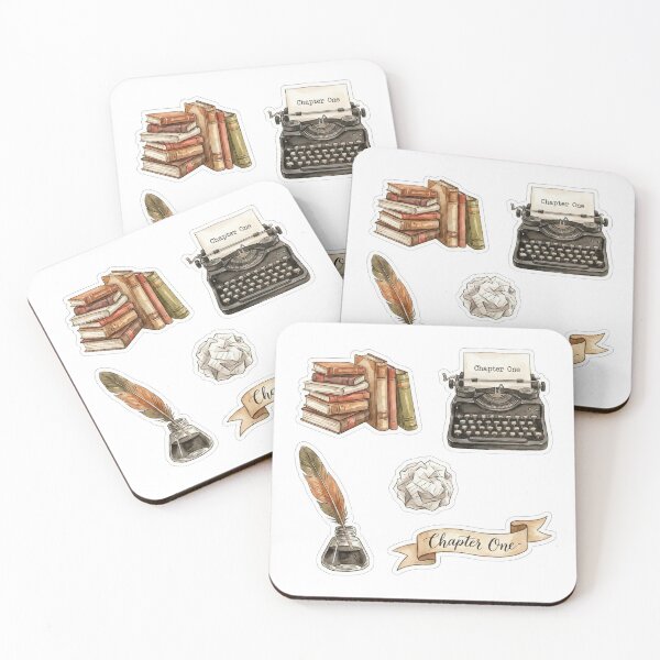 Item preview, The Writer's Desk Sticker Pack - Author & Bookworm Aesthetic designed and sold by BKPrintDesing.