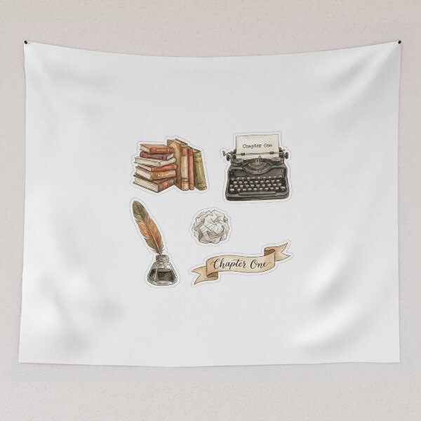 Item preview, The Writer's Desk Sticker Pack - Author & Bookworm Aesthetic designed and sold by BKPrintDesing.