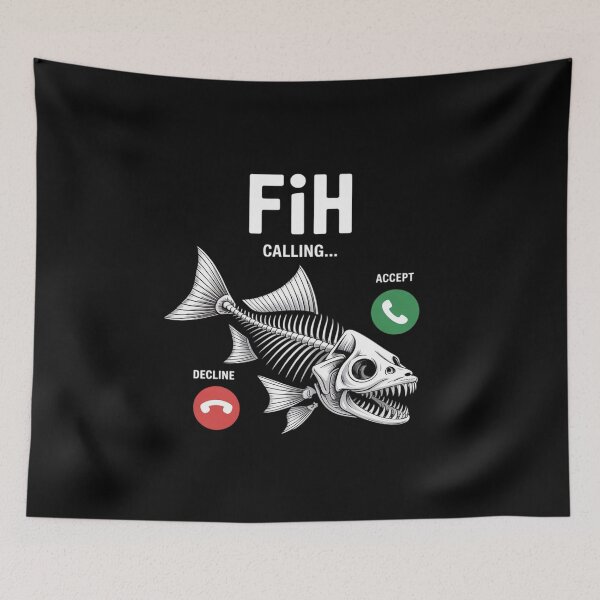 Item preview, Fih Calling Remind me Message Decline Accept Phone Call Fish 1  designed and sold by RsFilsingerArt.