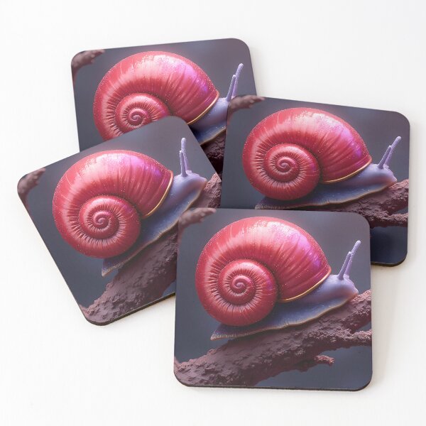 Item preview, Shiny red snail crawls on branch designed and sold by Mianku | Für das Leben.