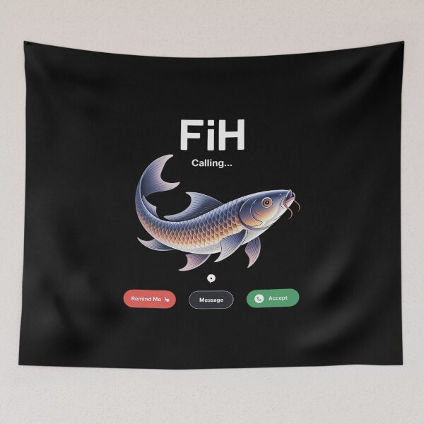 Item preview, Fih Calling Remind me Message Decline Accept Phone Call Fish 3Fih Calling Remind me Message Decline Accept Phone Call Fish 3  designed and sold by RsFilsingerArt.