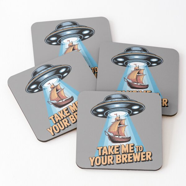 Item preview, Take Me to Your Brewer - Funny Alien Drinking T-Shirt designed and sold by Grang Art Artistic Designs.