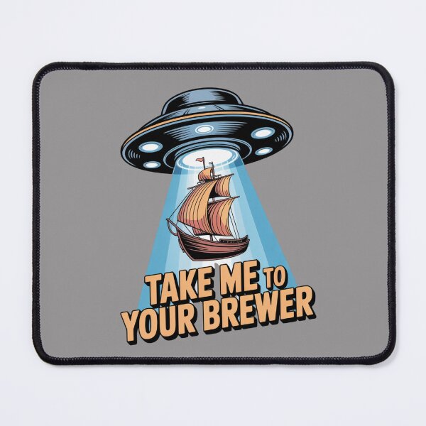 Item preview, Take Me to Your Brewer - Funny Alien Drinking T-Shirt designed and sold by Grang Art Artistic Designs.