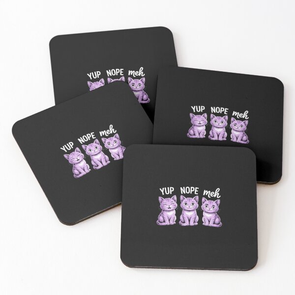 Item preview, Nope Yup Meh Trio Cats Expression designed and sold by LittleDame.