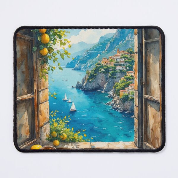 Item preview, Coffee on the Amalfi Coast - Morning View designed and sold by DreamyArtStudio70.