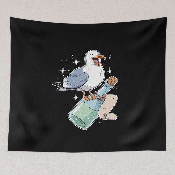 Item preview, Nordsee Baltic Sea Seagull Message in a Bottle Maritime Child designed and sold by LittleDame.