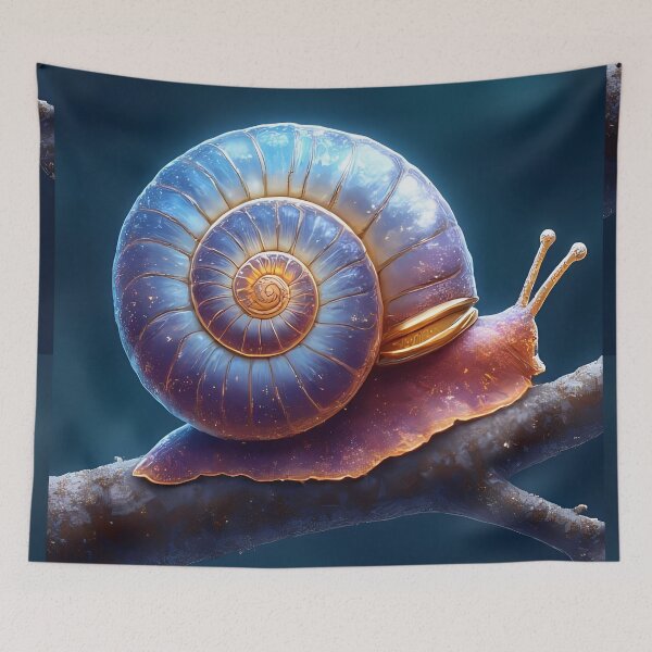 Item preview, Galactic snail on a dark branch designed and sold by Mianku | Für das Leben.