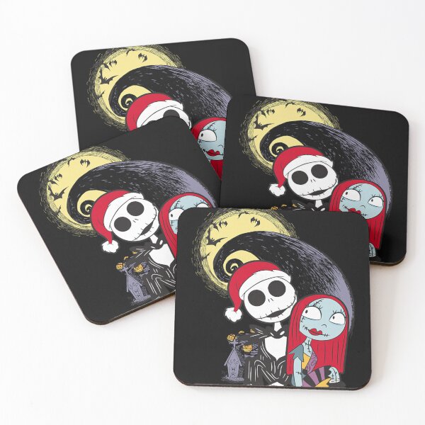 Item preview, The Nightmare Before Christmas Jack And Sally Santa Hat  designed and sold by EmmanEtha.