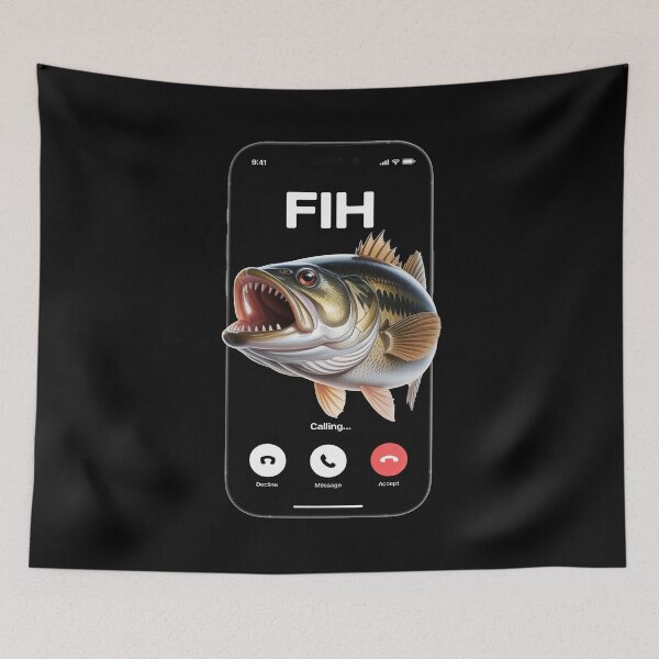 Item preview, Fih Calling Remind me Message Decline Accept Phone Call Fish 4  designed and sold by RsFilsingerArt.