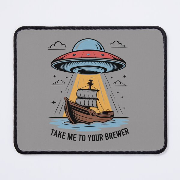 Item preview, Alien Take Me to Your Brewer: Funny Alien Drinking T-Shirt designed and sold by Grang Art Artistic Designs.