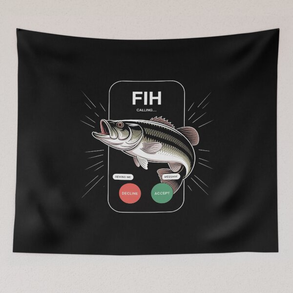 Item preview, Fih Calling Remind me Message Decline Accept Phone Call Fish 7  designed and sold by RsFilsingerArt.
