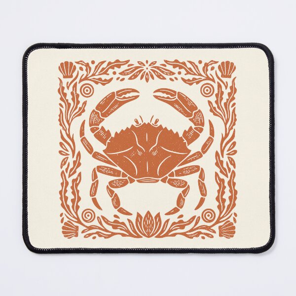 Item preview, Crab Folk Art Retro Nautical Crustaceans  designed and sold by Y-Vibes.