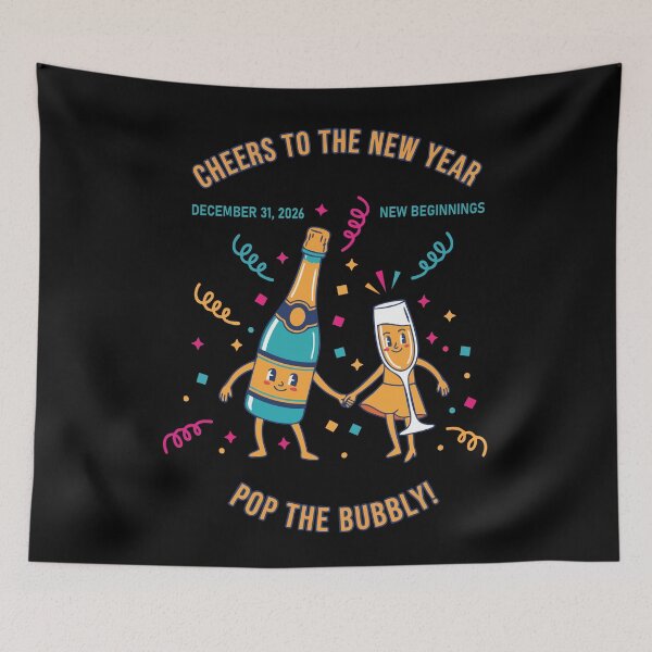 Item preview, Cheers To The New Year Pop The Bubbly designed and sold by LuminOrb.