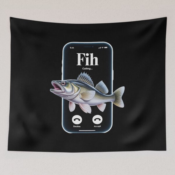 Item preview, Fih Calling Remind me Message Decline Accept Phone Call Fish 10  designed and sold by RsFilsingerArt.