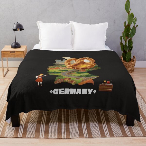 Item preview, Cute Germany Map Art – Giant Pretzel, Black Forest Cake & Bavarian Vibes designed and sold by TitanRN.