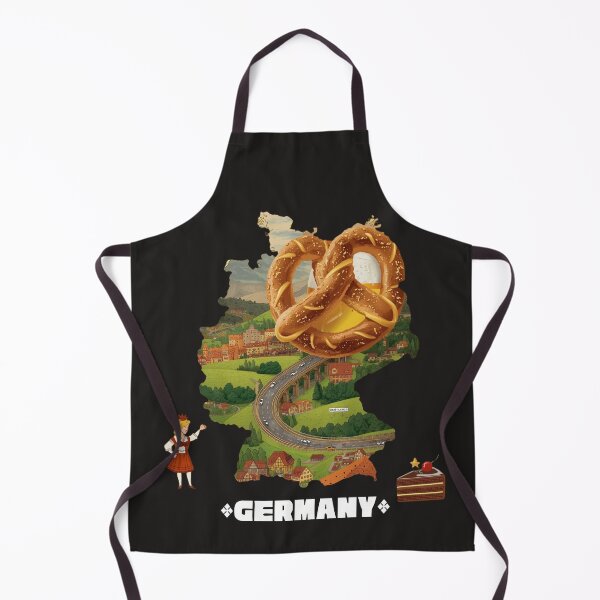 Item preview, Cute Germany Map Art – Giant Pretzel, Black Forest Cake & Bavarian Vibes designed and sold by TitanRN.