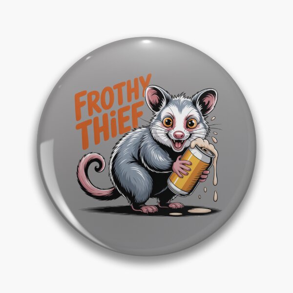 Item preview, Frothy Thief: Naughty Possum, Funny Kangaroo Animal Drinking T-Shirt designed and sold by Grang Art Artistic Designs.