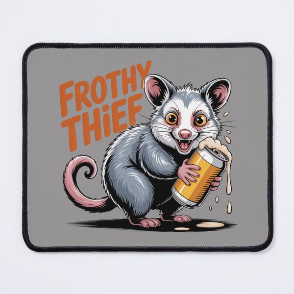 Item preview, Frothy Thief: Naughty Possum, Funny Kangaroo Animal Drinking T-Shirt designed and sold by Grang Art Artistic Designs.