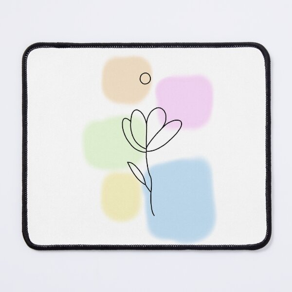 Item preview, Pastel Abstract Floral Blocks – Minimal Line Art Doodle designed and sold by SaraInColour.