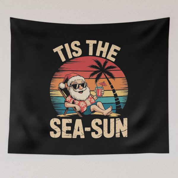 Item preview, Tis The Sea Sun Santa Beach Summer Christmas In July Summer  designed and sold by VerseFarm.