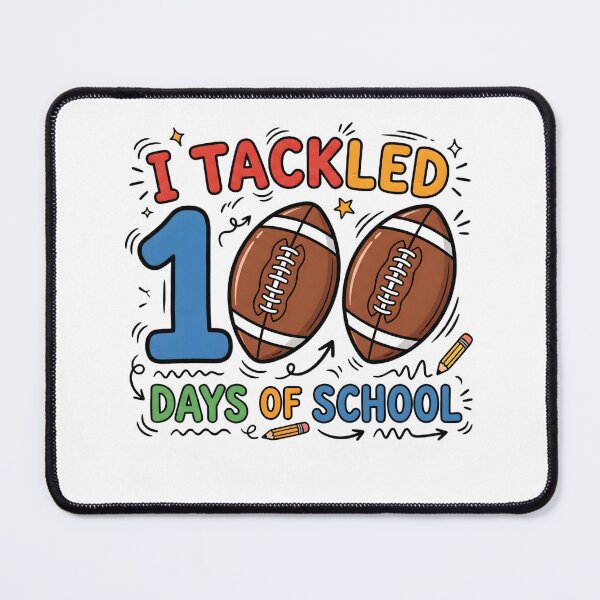 Item preview, I Tackled 100 Days of School Football 100 Days Smarter Boys designed and sold by THREE LITTLE BEANS.