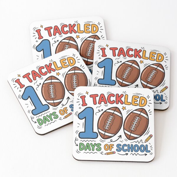 Item preview, I Tackled 100 Days of School Football 100 Days Smarter Boys  designed and sold by THREE LITTLE BEANS.