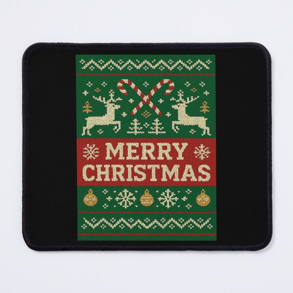 Item preview, Vintage Red and Green Faux Knit Christmas Pattern designed and sold by RedCircleArt.