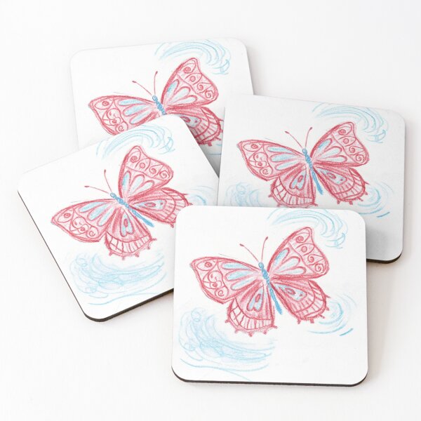Item preview, Whimsical Pink Butterfly designed and sold by diidboma.