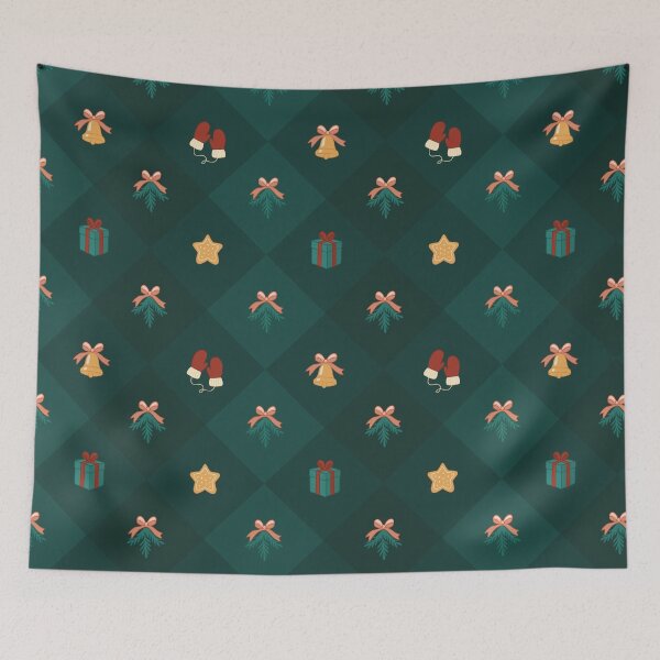 Item preview, Vintage Christmas Hand drawn Icons Pattern designed and sold by Studio Pico.