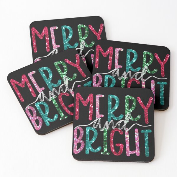 Item preview, Festive Glitter Merry and Bright Holiday Typography designed and sold by DuneHaicna.