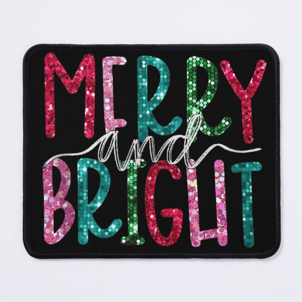 Item preview, Festive Glitter Merry and Bright Holiday Typography designed and sold by DuneHaicna.