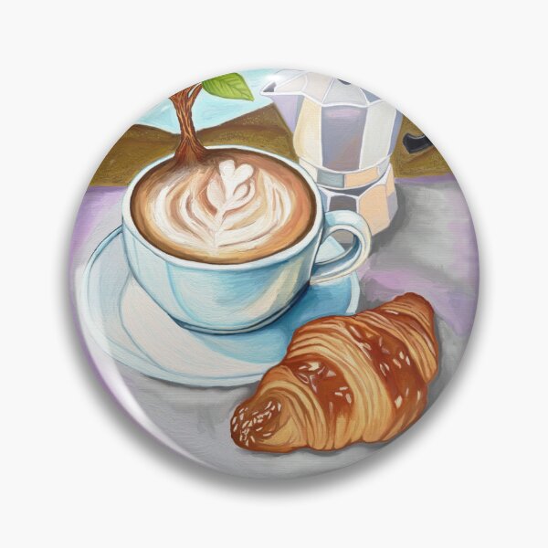 Item preview, Coffee Tree Morning by Paula C. Jensen, digital painting, 2025. designed and sold by PollywogDesigns.