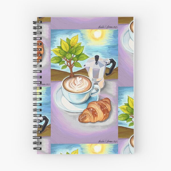 Item preview, Coffee Tree Morning by Paula C. Jensen, digital painting, 2025. designed and sold by PollywogDesigns.