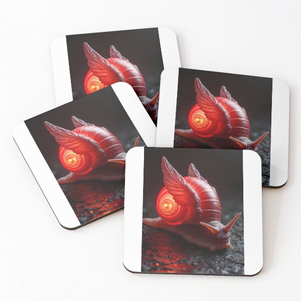 Item preview, Bright red snail with wings designed and sold by Mianku | Für das Leben.
