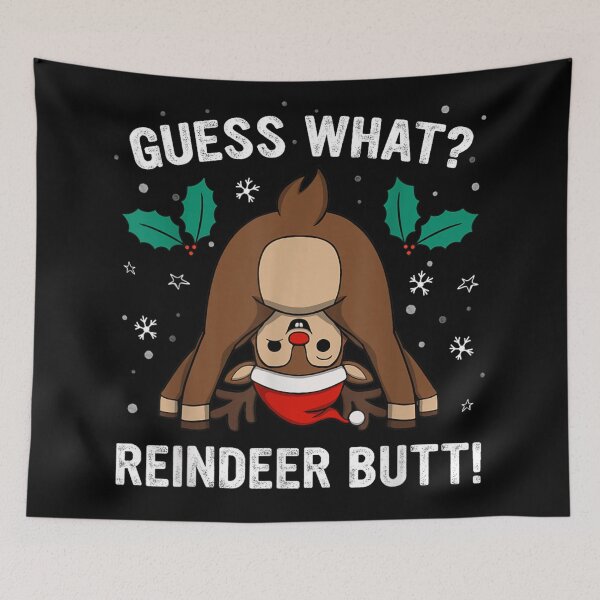 Item preview, Guess What Reindeer Butt Funny Christmas Bending Over Animal Graphic designed and sold by DuneHaicna.