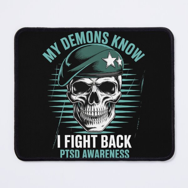 Item preview, Reaper PTSD My Demons Know I Fight Mental Health Awareness designed and sold by TiredPack.