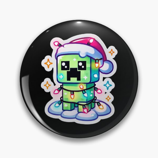 Item preview, Festive Creeper Christmas Holiday Lights Santa Hat Gaming Fun Pixel Art  designed and sold by EmmanEtha.