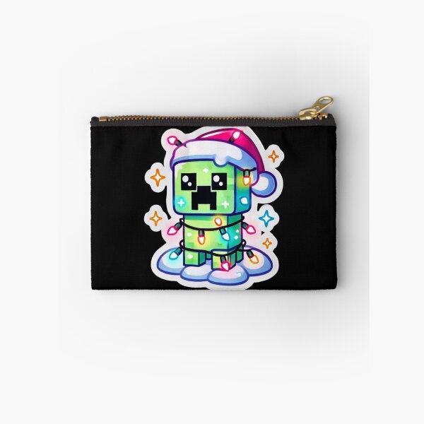 Item preview, Festive Creeper Christmas Holiday Lights Santa Hat Gaming Fun Pixel Art  designed and sold by EmmanEtha.