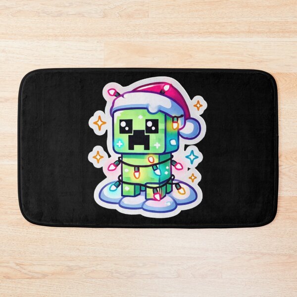 Item preview, Festive Creeper Christmas Holiday Lights Santa Hat Gaming Fun Pixel Art  designed and sold by EmmanEtha.
