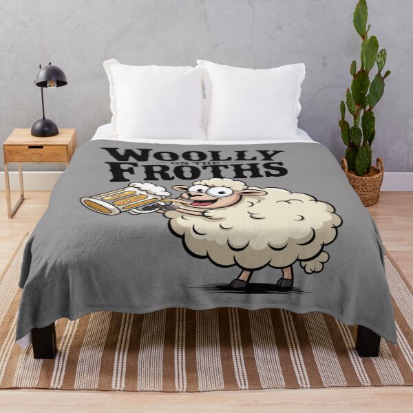Item preview, Woolly With A Frothy: Funny Sheep Drinking T-Shirt designed and sold by Grang Art Artistic Designs.