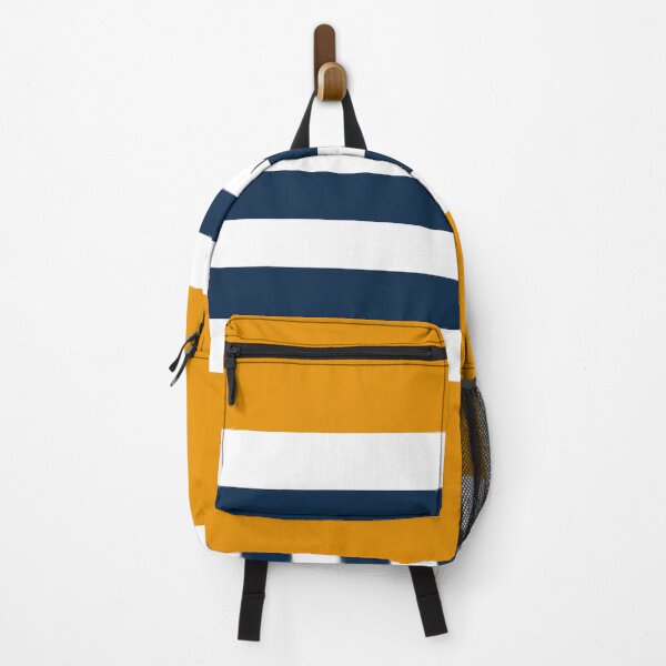 Item preview, Modern Classy Navy Blue Orange Stripes designed and sold by Petra Lang.