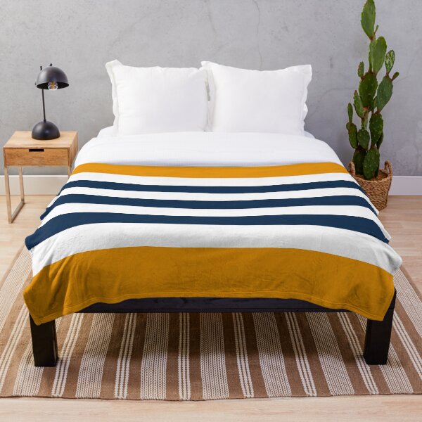 Item preview, Modern Classy Navy Blue Orange Stripes designed and sold by Petra Lang.
