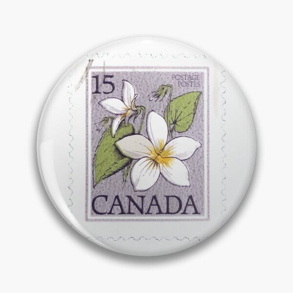 Item preview, Vintage Canadian White Flower Postage Stamp designed and sold by red-amber65.