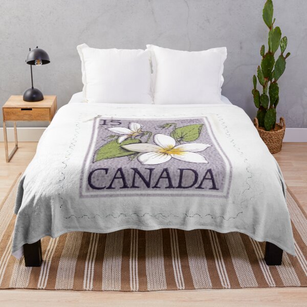 Item preview, Vintage Canadian White Flower Postage Stamp designed and sold by red-amber65.