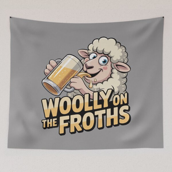 Item preview, Woolly And A Frothy: Funny Sheep Drinking T-Shirt designed and sold by Grang Art Artistic Designs.