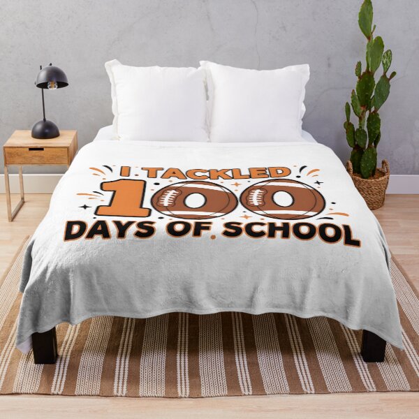 Item preview, I Tackled 100 Days of School Football 100 Days Smarter Boys designed and sold by THREE LITTLE BEANS.
