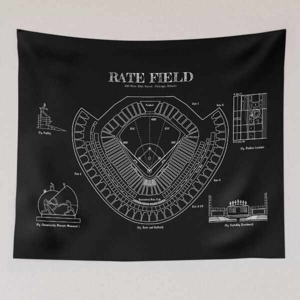 Item preview, Rate Field (White Stencil - No Background) designed and sold by BGALAXY.