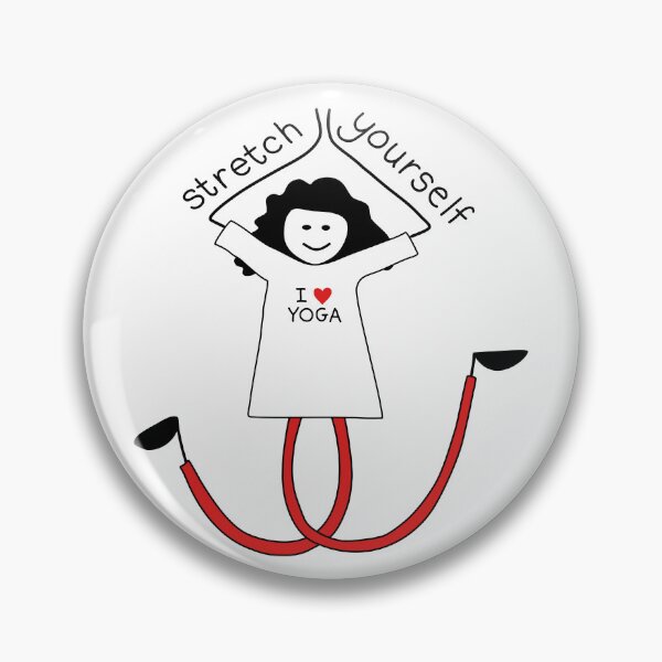 Item preview, Stretch Yourself Yoga Salutation Pose Humor designed and sold by Stick People Designs.