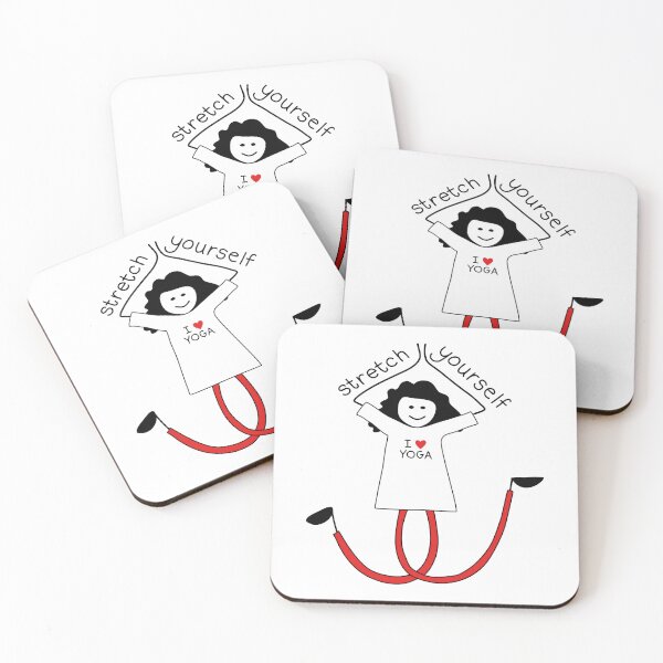 Item preview, Stretch Yourself Yoga Salutation Pose Humor designed and sold by Stick People Designs.